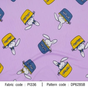 ผ้าพิมพ์กระต่ายโมโม่(ม่วง) - primary