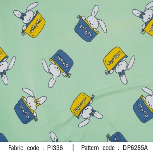 ผ้าพิมพ์กระต่ายโมโม่(เขียว) - primary