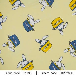 ผ้าพิมพ์กระต่ายโมโม่(เหลือง) - primary