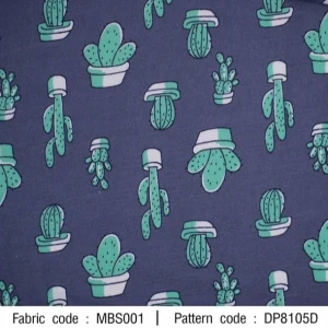 ผ้าพิมพ์กระบองเพชร(เทา) - primary