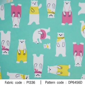 ผ้าพิมพ์ครอบครัวหมีขาว(มิ้นท์) - primary