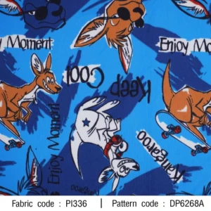 ผ้าพิมพ์จิงโจ้(น้ำเงิน) - primary