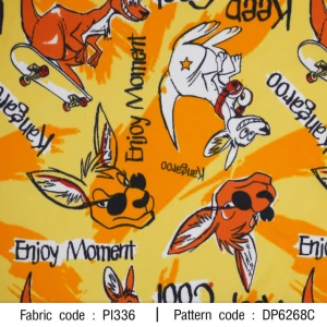 ผ้าพิมพ์จิงโจ้(เหลือง) - primary