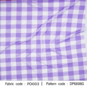 ผ้าพิมพ์ตารางสก็อต(ขาวม่วง) - primary