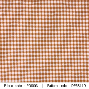 ผ้าพิมพ์ตารางสก็อตเล็ก0.2นิ้ว(น้ำตาล) - primary