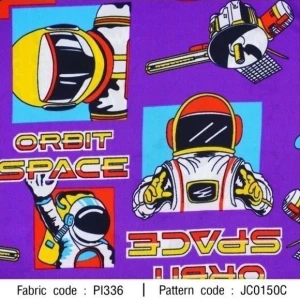 ผ้าพิมพ์นักซิ่งอวกาศ(ม่วง) - primary