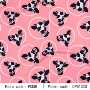 ผ้าพิมพ์น้องวัว(ชมพู) - primary
