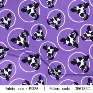 ผ้าพิมพ์น้องวัว(ม่วง) - primary