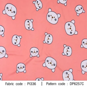 ผ้าพิมพ์น้องหมีลายเส้น(ชมพู) - primary