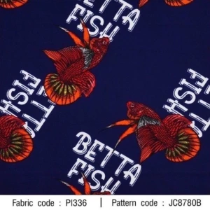 ผ้าพิมพ์ปลากัดมีขา(กรมเข้ม) - primary