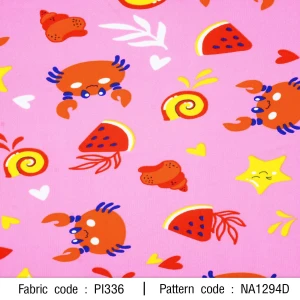 ผ้าพิมพ์ปูซัมเมอร์(ชมพู) - primary