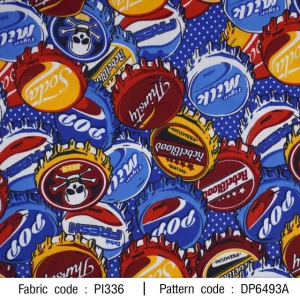 ผ้าพิมพ์ฝาขวด(น้ำเงิน) - primary