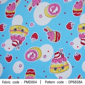 ผ้าพิมพ์พุดดิ้งเค้ก(ฟ้า) - primary