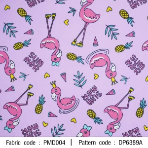 ผ้าพิมพ์ฟลามิงโก้ซัมเมอร์(ม่วง) - primary