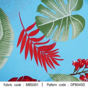 ผ้าพิมพ์มอนสเตอร่า(ฟ้า) - primary