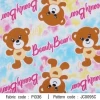 ผ้าพิมพ์มัดย้อม Beauty Bear(ฟ้าเหลือง) 