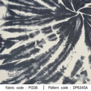 ผ้าพิมพ์มัดย้อมลายคราม(ครีม-ดำ) - primary