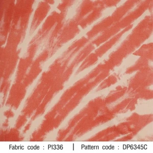 ผ้าพิมพ์มัดย้อมลายคราม(ครีม-แดงส้ม) - primary