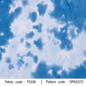 ผ้าพิมพ์มัดย้อมหมอก(น้ำเงิน) - primary