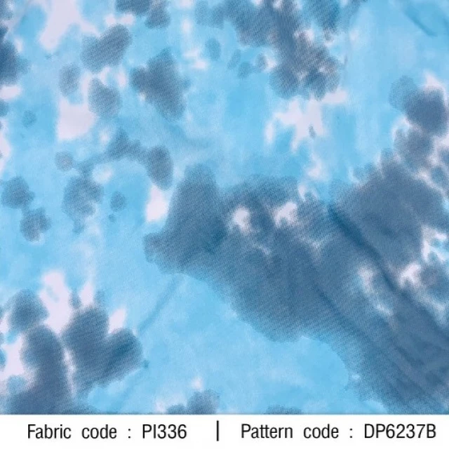ผ้าพิมพ์มัดย้อมหมอก(ฟ้า)