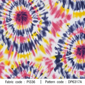 ผ้าพิมพ์มัดย้อมเรกเก้(ชมพูเหลือง) - primary