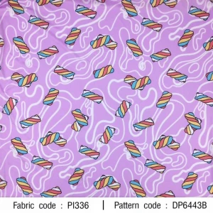 ผ้าพิมพ์มาร์ชเมลโล่(ม่วง) - primary