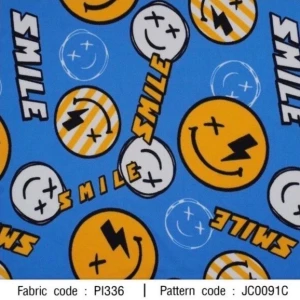 ผ้าพิมพ์ยิ้มสตรีท(ฟ้า) - primary