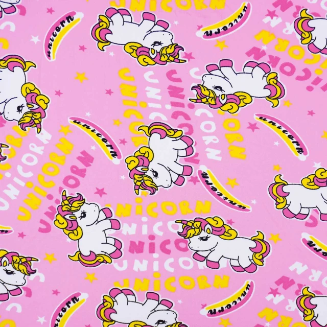ผ้าพิมพ์ยูนิคอร์น sweet (ชมพู)