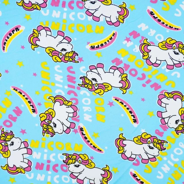 ผ้าพิมพ์ยูนิคอร์น sweet (ฟ้า)