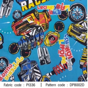 ผ้าพิมพ์รถซิ่ง(เขียว) - primary