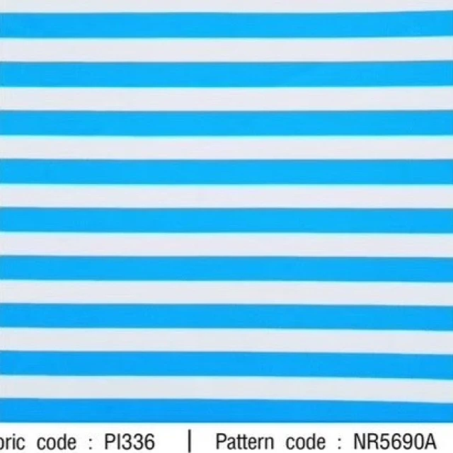 ผ้าพิมพ์ริ้วขวาง(ขาวฟ้า)