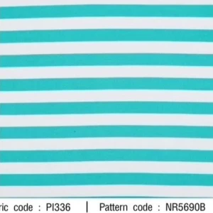 ผ้าพิมพ์ริ้วขวาง0.5 นิ้ว(ขาวมินท์) - primary