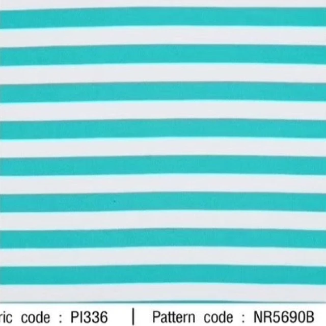 ผ้าพิมพ์ริ้วขวาง0.5 นิ้ว(ขาวมินท์)
