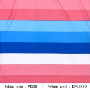 ผ้าพิมพ์ริ้วรุ้ง(น้ำเงินพีช) - primary