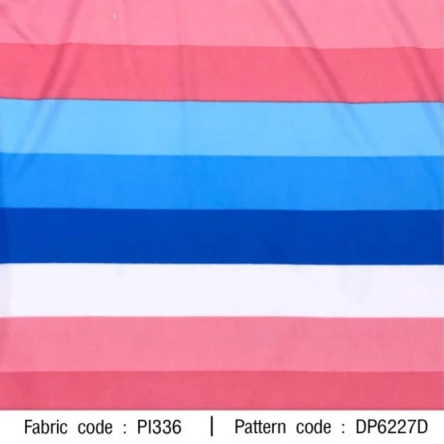 ผ้าพิมพ์ริ้วรุ้ง(น้ำเงินพีช)