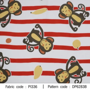 ผ้าพิมพ์ริ้วลิง(เส้นแดง) - primary