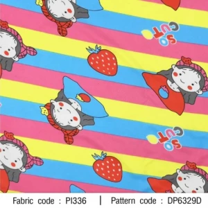 ผ้าพิมพ์ริ้วเด็กผู้หญิง(ชมพูเหลืองฟ้า) - primary