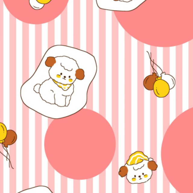 ผ้าพิมพ์ริ้วแกะนอน(ชมพู)