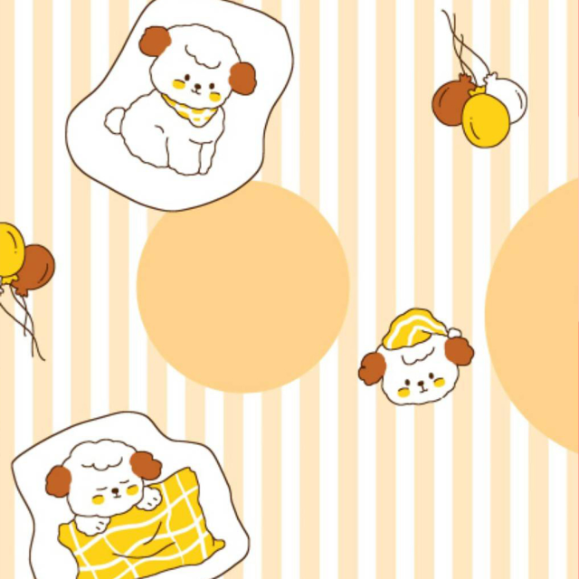 ผ้าพิมพ์ริ้วแกะนอน(เหลือง)