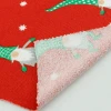 ผ้าพิมพ์ลายซานต้าหมวกยาว(แดง) รูปที่ 2