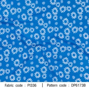 ผ้าพิมพ์ลายดอกขาว(ฟ้า) - primary