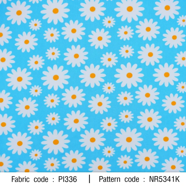 ผ้าพิมพ์ลายเดซี่ (ฟ้า)