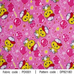 ผ้าพิมพ์ลูกเจี๊ยบวิบวับ(ชมพู) - primary