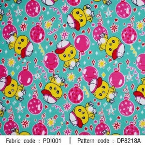 ผ้าพิมพ์ลูกเจี๊ยบวิบวับ(เขียวมิ้นท์) - primary