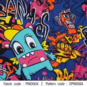 ผ้าพิมพ์สตรีทน่ารัก(คราม) - primary