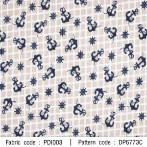 ผ้าพิมพ์สมอเรือ(น้ำตาล) - primary