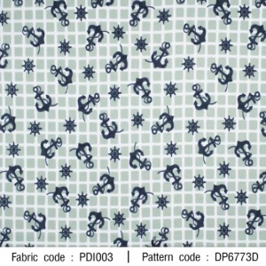 ผ้าพิมพ์สมอเรือ(เขียว) - primary