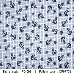 ผ้าพิมพ์สมอเรือ(เทา) - primary