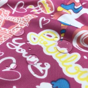 ผ้าพิมพ์สะท้อนน้ำ/Heart Unicon(ชมพู) - primary