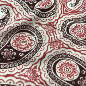 ผ้าพิมพ์สะท้อนน้ำ/ลูกน้ำ(เลือดหมู) - primary